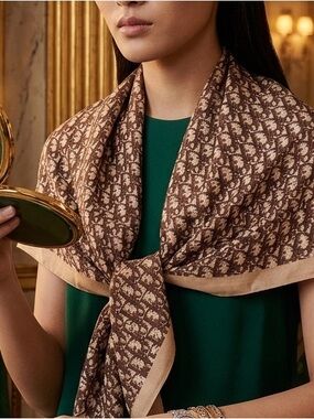 🆕 DIOR Logo Patterned Scarf
